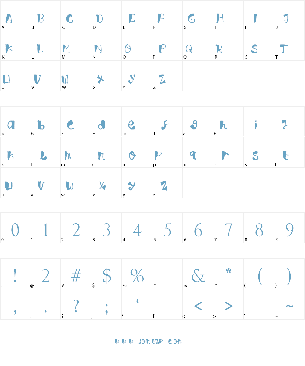 DANNIESTA Font Character
